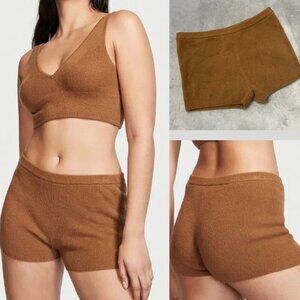 New! Victoria’s Secret Cashmere Tan Brown Knit Lounge Panty Shorts 10953